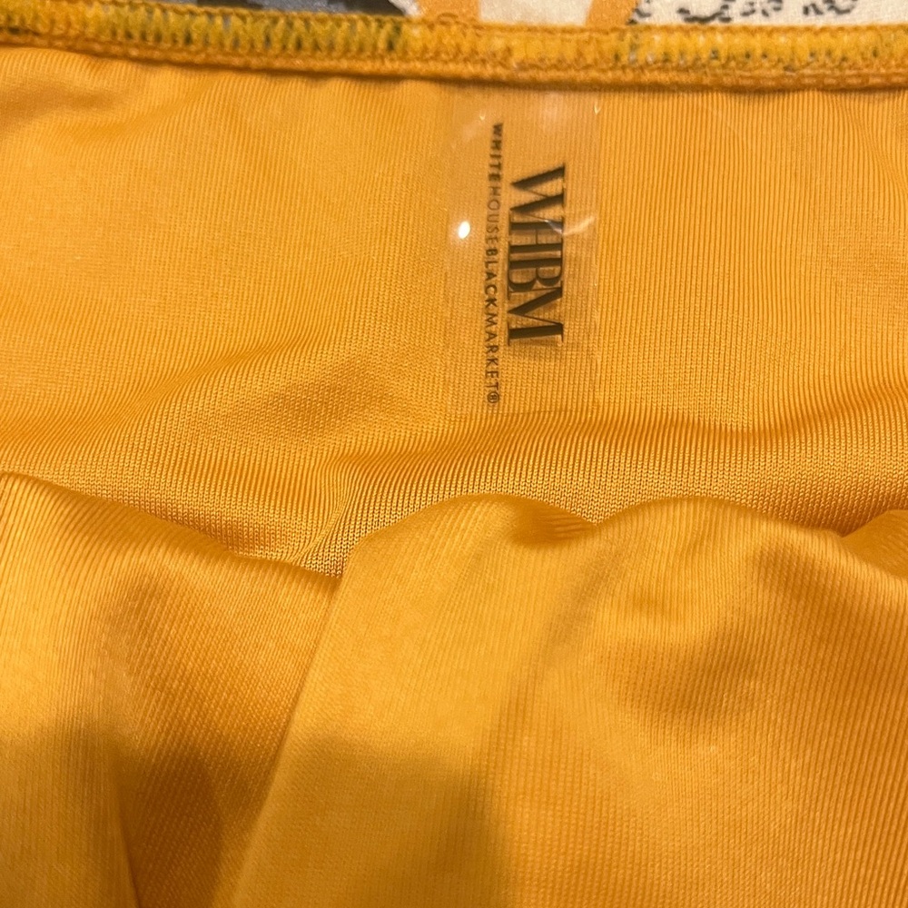 White House Black Market Swim Floral Halter Top in Yellow and Blue - Picture 3 of 10